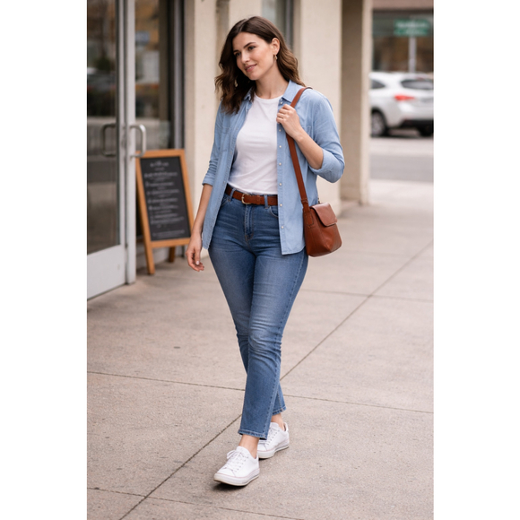 Gap Denim - Gap Size 33 High Rise Cigarette Jeans Medium Wash Ankle Straight Denim